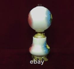 Oil Lamp GWTW Antique Floral Converted