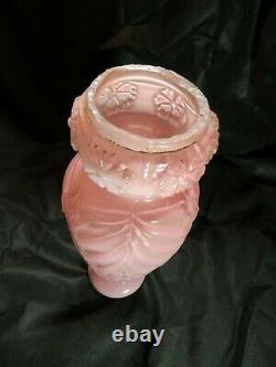 Oil Lamp Kerosene Pink Glass Eapg Aladdin Lamp Early Antique Lighting
