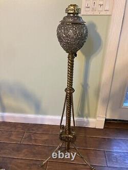 Oil Piano Parlor Floor Lamp Unique Birds Flowers And Dragons