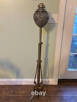 Oil Piano Parlor Floor Lamp Unique Birds Flowers And Dragons