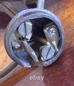 Old 1890 Red Satin Amberina Flower Electric Kerosene Oil Gone With The Wind Lamp