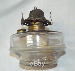 Old Antique Victorian Wall BRACKET OIL LAMP Cast Iron with Mercury Glass Reflector
