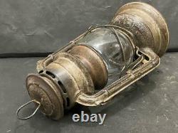 Old Vintage Feuerhand No 270 Iron Kerosene Oil Lamp Lantern With Globe, Germany