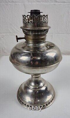 Original Antique Rayo Center Draft Kerosene Oil Lamp, Flame Spreader & Wick