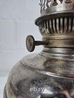 Original Antique Rayo Center Draft Kerosene Oil Lamp, Flame Spreader & Wick