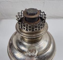 Original Antique Rayo Center Draft Kerosene Oil Lamp, Flame Spreader & Wick