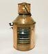 Original Antique Ships Marine Copper Signal Lamp Lantern Light with Oil Burner