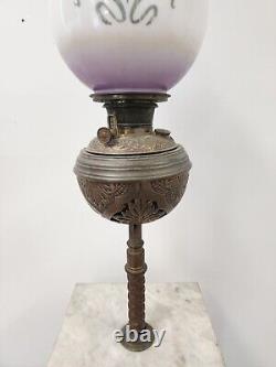 Ornate Victorian Antique Oil Kerosene B&H Piano Floor Lamp