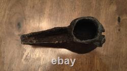 PRIMITIVE Antique Cast Iron Oil Lamp