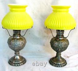 PR ANTIQUE OIL LAMPS SMALL SIZE ORIG BURNERS c. 1870