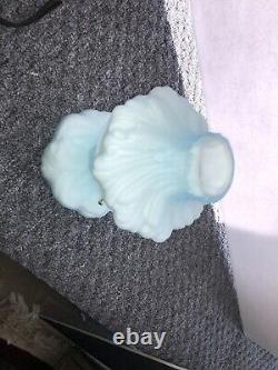 P&A Antique Miniature Blue Satin Puffy Cased Gone With The Wind Lamp 7 Oil