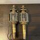Pair of 1880s Antique Stagecoach/Carriage/Buggy Oil Lanterns with Glass Rare