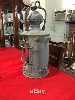 Perkins Antique Brass Ship Oil Lantern Marine & Lamp Sea NavigationCirca 1916