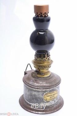 Poulenc Freres 27cm/11 Antique Dark Room Oil Lamp, Safelight Kodak, Goerz, Blair