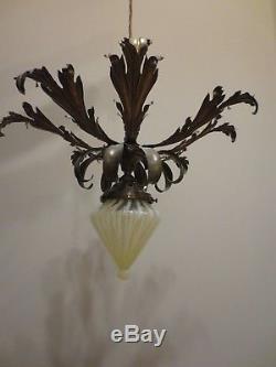Quality Was Benson Type Electric Light Fitting Vaseline Shade Oil Lamp Interest