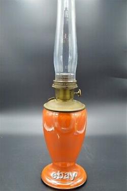 RARE ALADDIN ORANGE VENETIAN MODEL 12 ART CRAFT 1246 OIL LAMP #12 Burner Chimney