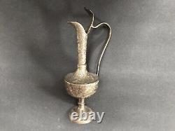 RARE ANTIQUE Rustic Brass Urn Metal Wine Vessel Water Pitcher Aladdin Oil Lamp