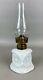 RARE Antique Figural Owl Head Miniature Milk Glass Kerosene Oil Lamp