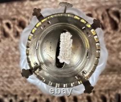 RARE Antique Fostoria 308 Peg (OMN) Satin Finish Drape Oil Lamp 1904