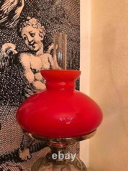 RARE Antique Victorian Brass Oil Kerosene Lamp