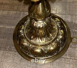 RARE B&H Bradley Hubbard Brass Antique Wall Lamp Electrified HTF