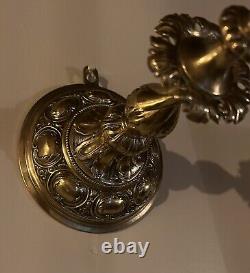 RARE B&H Bradley Hubbard Brass Antique Wall Lamp Electrified HTF