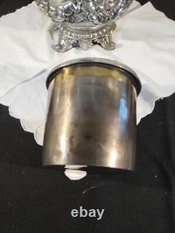 RARE Miller Sons NY P&A Duplex Oil Lamp Heavy Figural Cherub Angels Filigree