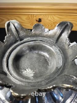 RARE Miller Sons NY P&A Duplex Oil Lamp Heavy Figural Cherub Angels Filigree