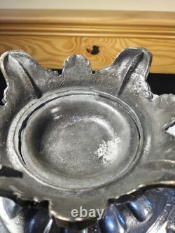 RARE Miller Sons NY P&A Duplex Oil Lamp Heavy Figural Cherub Angels Filigree