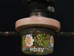 RARE Victorian Hanging Oil Lamp Antique Chandelier