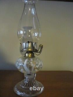 RARE Victorian Threaded Kerosene Oil Table Lamp (Beautiful)