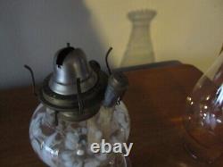 RARE Victorian Threaded Kerosene Oil Table Lamp (Beautiful)
