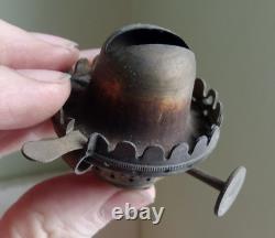 Rare 1859 Holmes Booth & Hayden's Spring Clip Lip Burner With Original Chimney