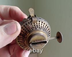 Rare 1859 Holmes Booth & Hayden's Spring Clip Lip Burner With Original Chimney