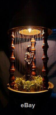 Rare 1970's Hanging Antique Oil Rain Lamp with Don Juan Statue