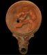 Rare Ancient Roman Soldier Terracotta Oil Lamp Pictorial Scene 1st Century