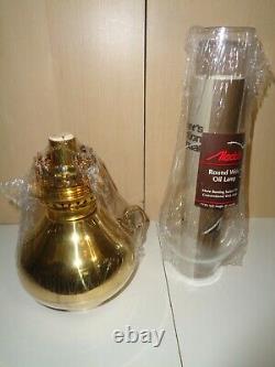 Rare Antique Aladdin Round Wick Oil Lamp With Solid Brass Base. New In Box