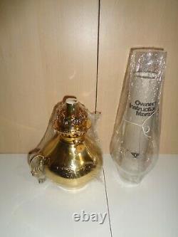 Rare Antique Aladdin Round Wick Oil Lamp With Solid Brass Base. New In Box