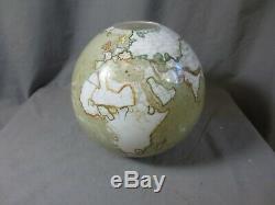 Rare Antique Atlas Map Of World Globe Oil Lamp Shade