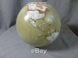 Rare Antique Atlas Map Of World Globe Oil Lamp Shade