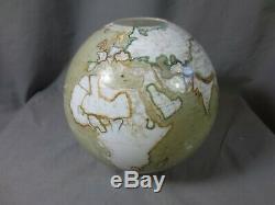 Rare Antique Atlas Map Of World Globe Oil Lamp Shade