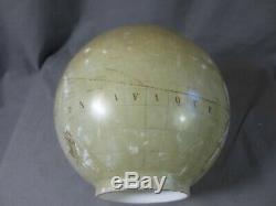 Rare Antique Atlas Map Of World Globe Oil Lamp Shade