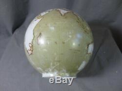 Rare Antique Atlas Map Of World Globe Oil Lamp Shade