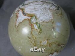 Rare Antique Atlas Map Of World Globe Oil Lamp Shade