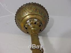 Rare Antique Bradley Hubbard 1800s Brass Oil Lamp