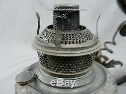 Rare Antique Bradley & Hubbard B&H Wrought Iron Oil Lamp With Burner 1896