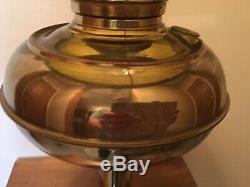 Rare Antique Bradley and Hubbard 24 Oil Converted To Electric Brass Lamp