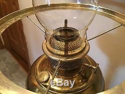 Rare Antique Bradley and Hubbard 24 Oil Converted To Electric Brass Lamp