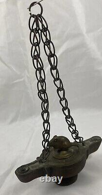Rare Antique Italian Grand Tour Bronze Mouse Rat Oil Lamp Greek Roman Style 18c
