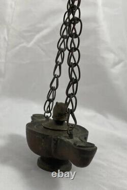 Rare Antique Italian Grand Tour Bronze Mouse Rat Oil Lamp Greek Roman Style 18c